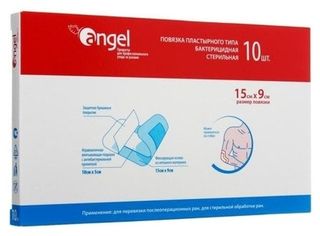 Изображение товара «Повязка Angel пласт. бактерицид. стер. 15х9 (02-09-1-05) уп. N10»