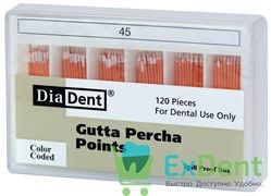 Изображение товара «Штифты гутта 02конус №45 DiaDent шт. N120»