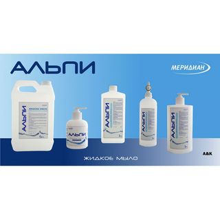 Изображение товара «Мыло жид "Альпи+" с антимикроб. эф. с дозатором фл. 1л N1»