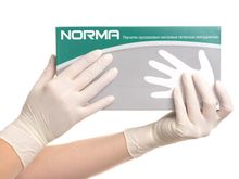 Изображение товара «Перчатки латек XS "NORMA" текстур неопудр н/стер Double пара. N50»