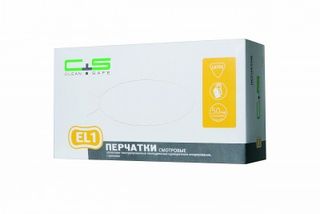 Изображение товара «Перчатки латек M EL1 текстур неопуд н/стер Single "C+S" ЖЕЛТЫЕ пара. (1102) N50»