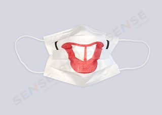 Изображение товара «Маска 3-х слойная на резинке с рисунком Charisma (улыбка) уп. N50»