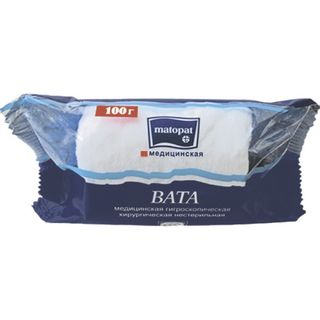 Изображение товара «Вата MATOPAT хирург.(MA-071-R100-003) 100%хлопок нестер.рулон 100гр шт. N1»