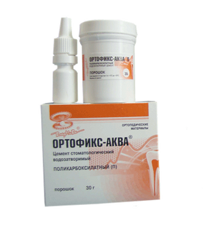 Изображение товара «Ортофикс-Аква П цемент д/постоянной фиксации поликарбоксилатный бан. 30г N1»