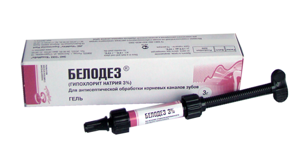 Гипохлорит натрия (БЕЛОДЕЗ) гель шприц 3% 3гр N1
