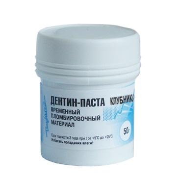 Материал для временных пломб Дентин Паста (клубника), фл. 50г N1