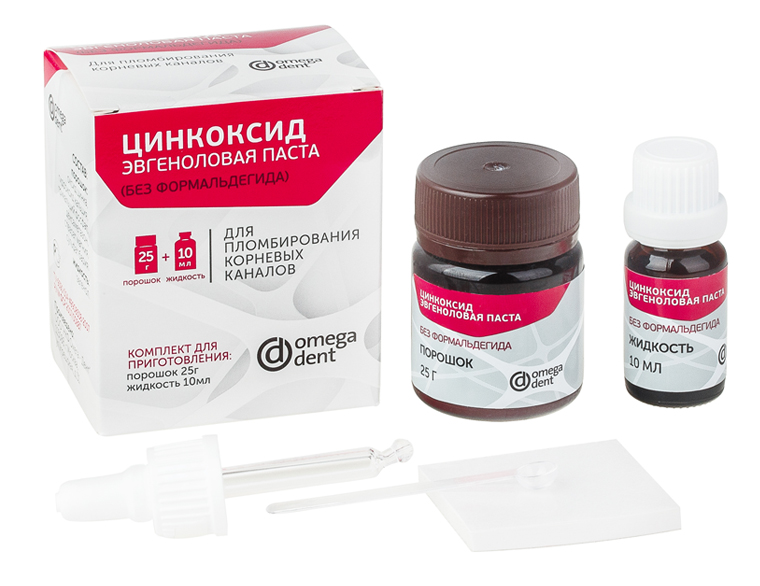 Цинкоксид эвгеноловая паста без формальдегида (пор 25гр + жид 10 мл) шт. N1