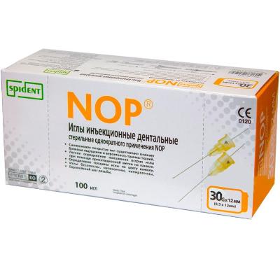 Иглы карпульные 0.4х30мм NOP (Корея) 27G дентал шт. N100