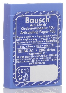 Бумага окклюзионная ВК-61 40мкм синяя шт. N200