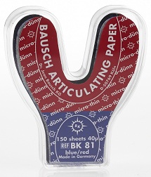 Бумага окклюзионная ВК-81 40мкм син/красн подкова Bausch Arti-Check шт. N150