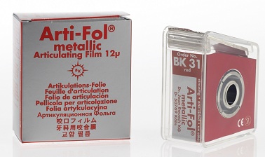 Бумага артикуляционная ВК-31 (фольга) ролик 12мкм (20м*22 мм) красн шт. N1