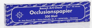 Бумага окклюзионная ВК-09 40мкм синяя Bausch Arti-Check упак. N200