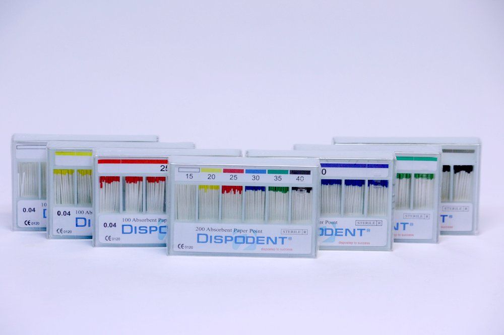 Штифты бумажн 02конус №45-80 Dispodent шт. N200